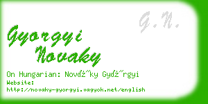 gyorgyi novaky business card